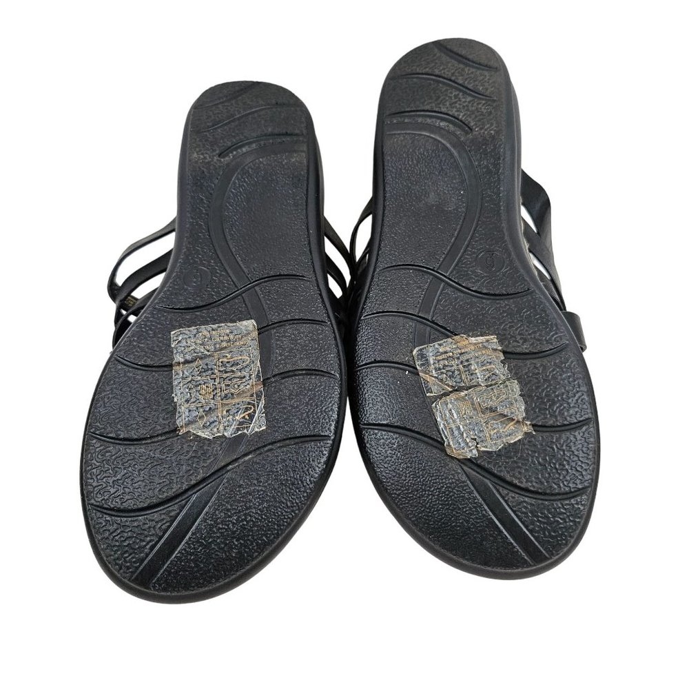 Izod Shoes Womens 6M Black Strappy Slip On Sandals Slaight Casual Comfort - Picture 10 of 10